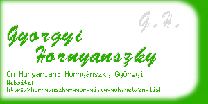 gyorgyi hornyanszky business card